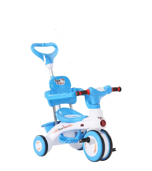 RFL Baby Tricycle Blue Deluxe with Push Handle