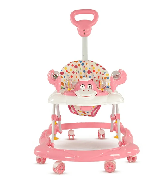 RFL Baby Walker Pink Premium with Push Handle & Toys
