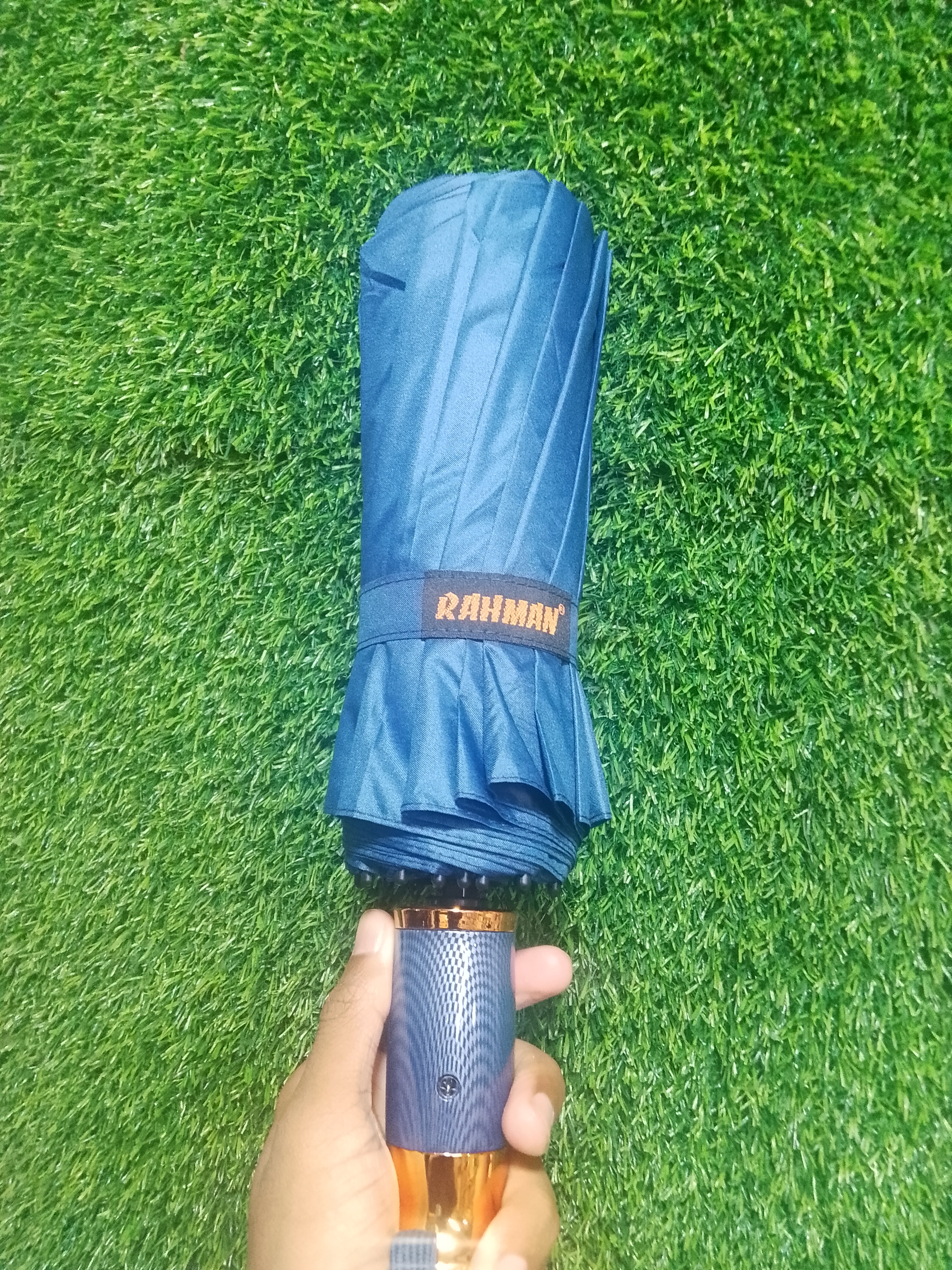 Rahaman 16 Rib Umbrella (Navy Blue) – 1 Year Warranty