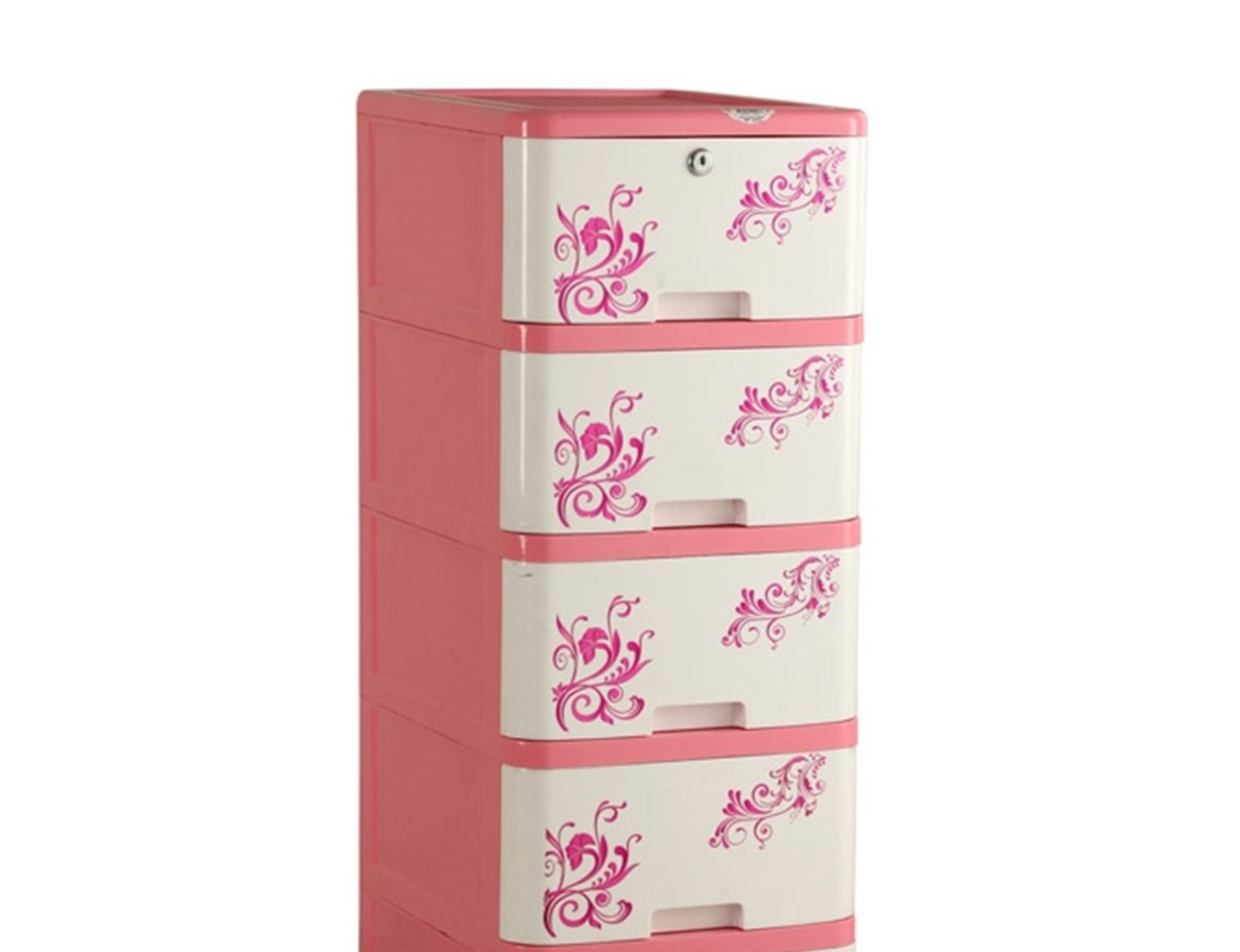 RFL 4D Single Plastic Wardrobe with Locker | 4 Drawer Storage Cabinet