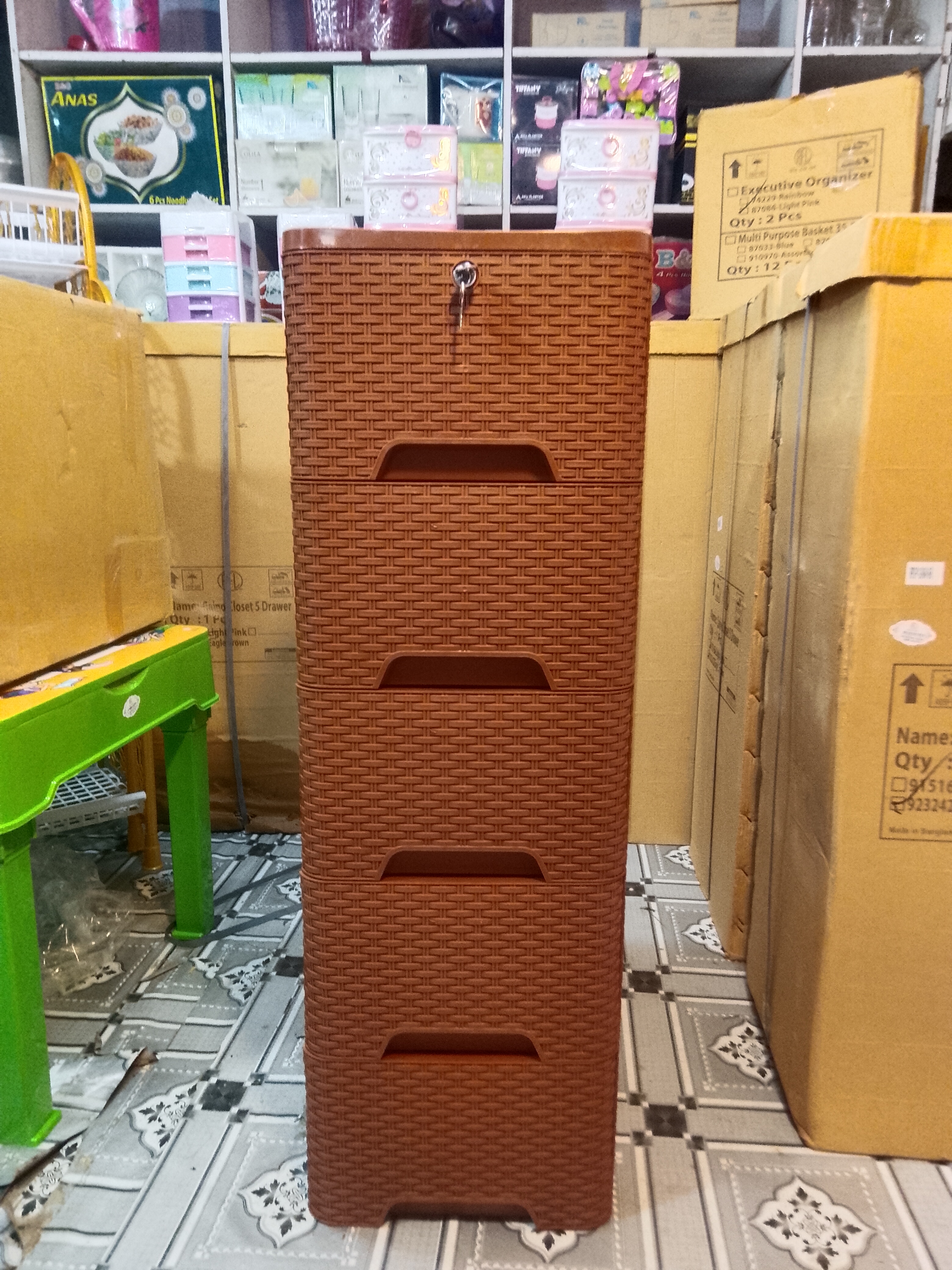 RFL 5D (Brown) Single Wardrobe