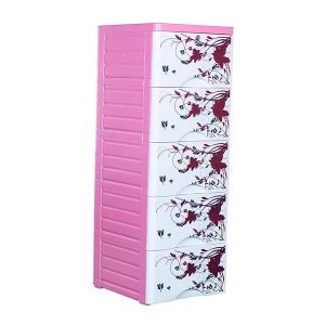 RFL 5 Drawer Plastic Wardrobe – Large Storage Cabinet (Stylish Design)